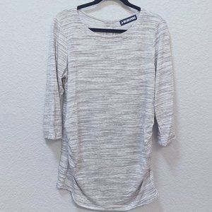 Tarani Maternity Button Back French Terry Knit Top